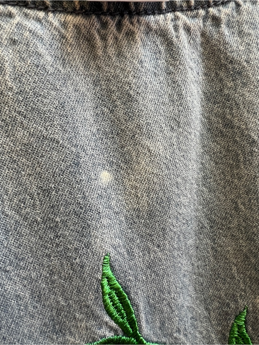 Country Store L Hummingbird Embroidered Denim Dress Cotton Cottagecore Grannycor - Picture 7 of 7